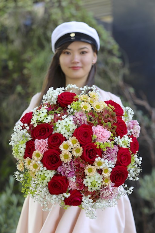 porta nova red naomi graduation day mixed bouquet