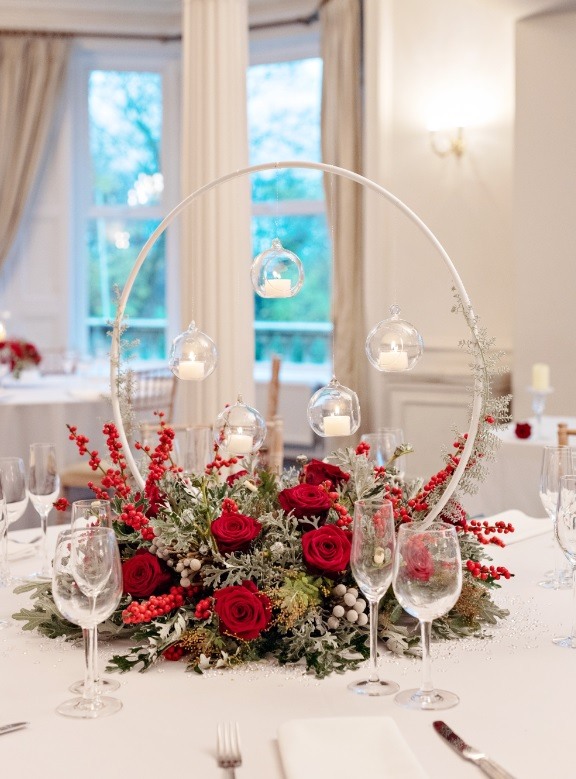 Sarah Crookstone porta nova Christmas red naomi dinner table ten