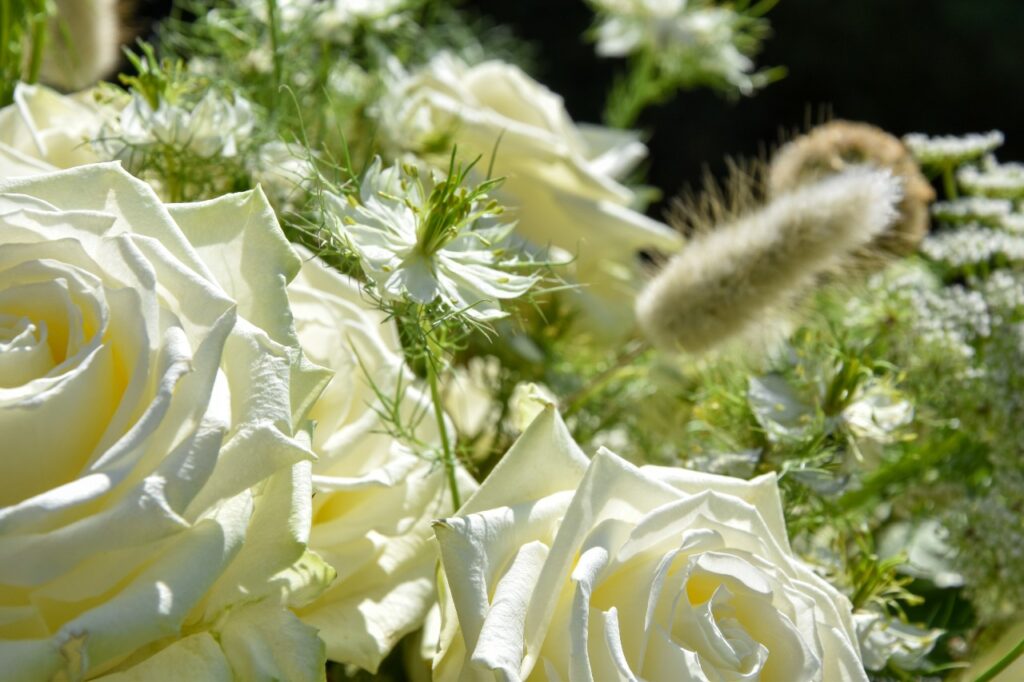 Angelica Lacarbonara white naomi wedding flowers